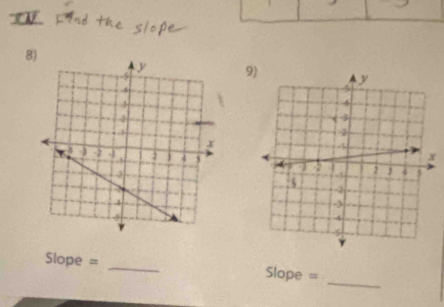 9 

_
Slope = _ Slope =