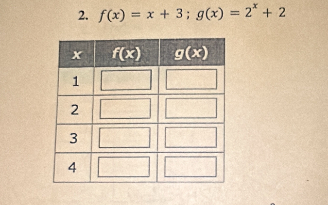 f(x)=x+3;g(x)=2^x+2