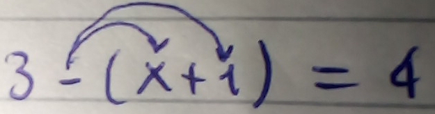 3-(x+1)=4