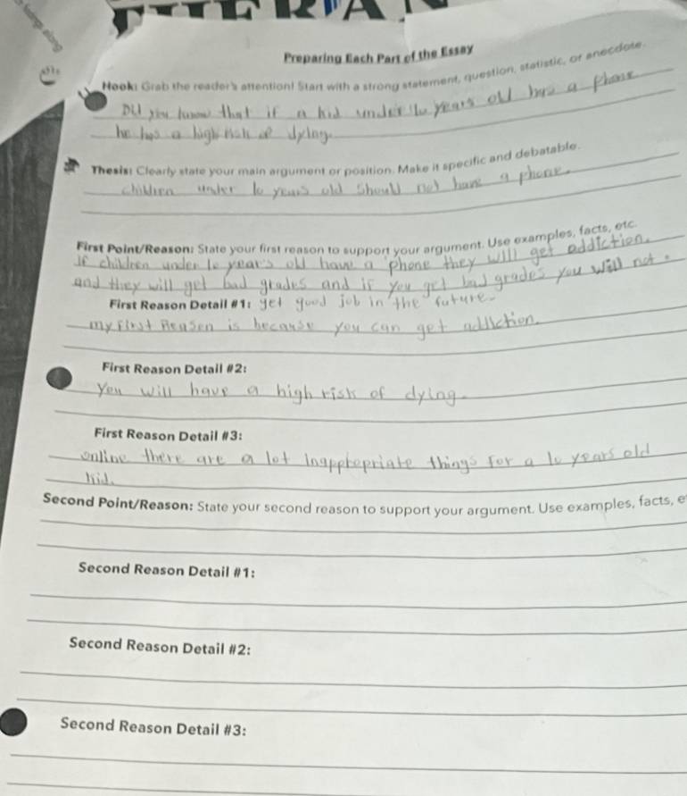 Solved: Preparing Each Part of the Essay _ _Neek Grab the reader's ...