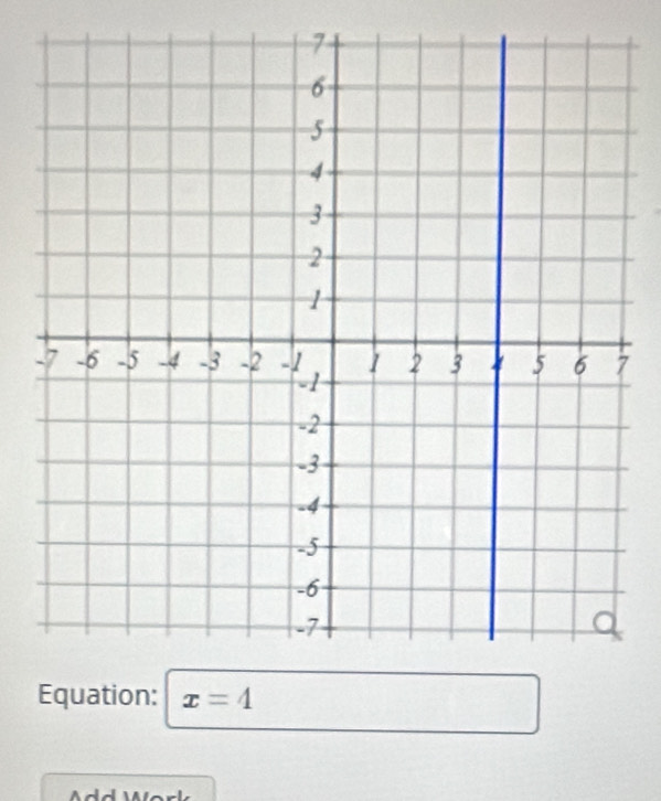 Equation: x=4
A