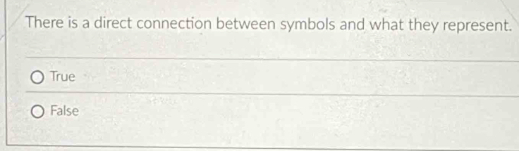 Solved: There is a direct connection between symbols and what they ...