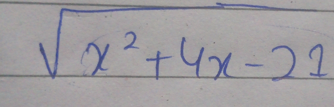 sqrt(x^2+4x-21)