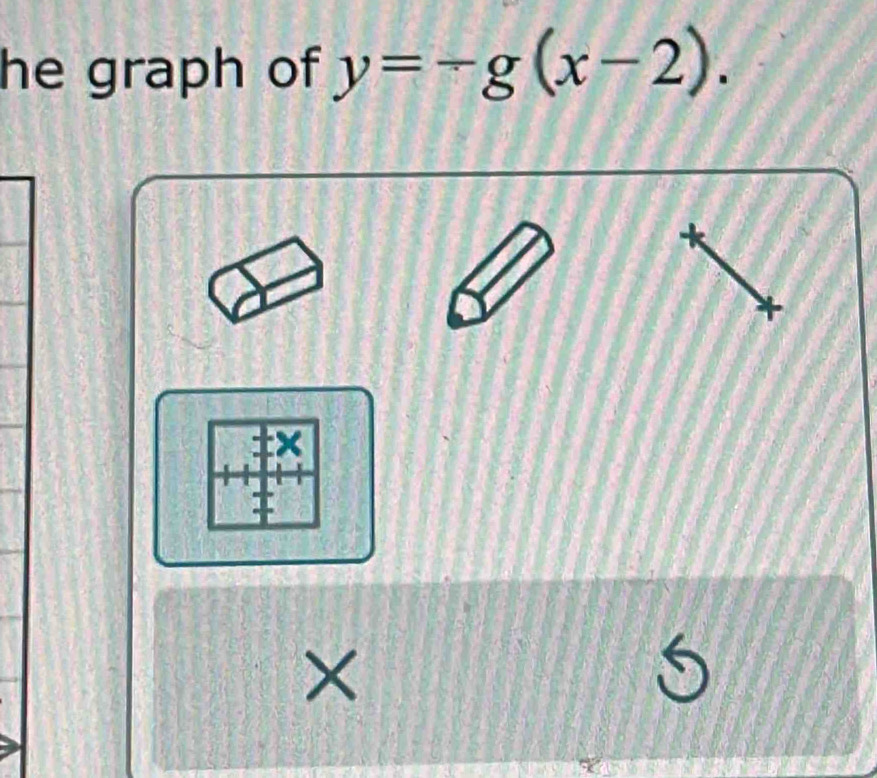 he graph of y=-g(x-2). 
×