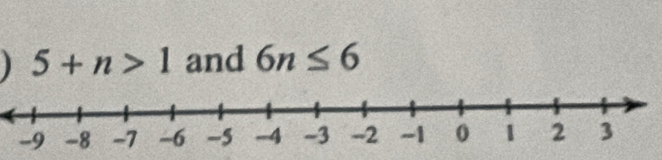 ) 5+n>1 and 6n≤ 6