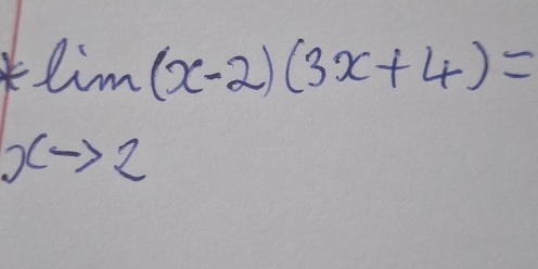 klim(x-2)(3x+4)=k-2