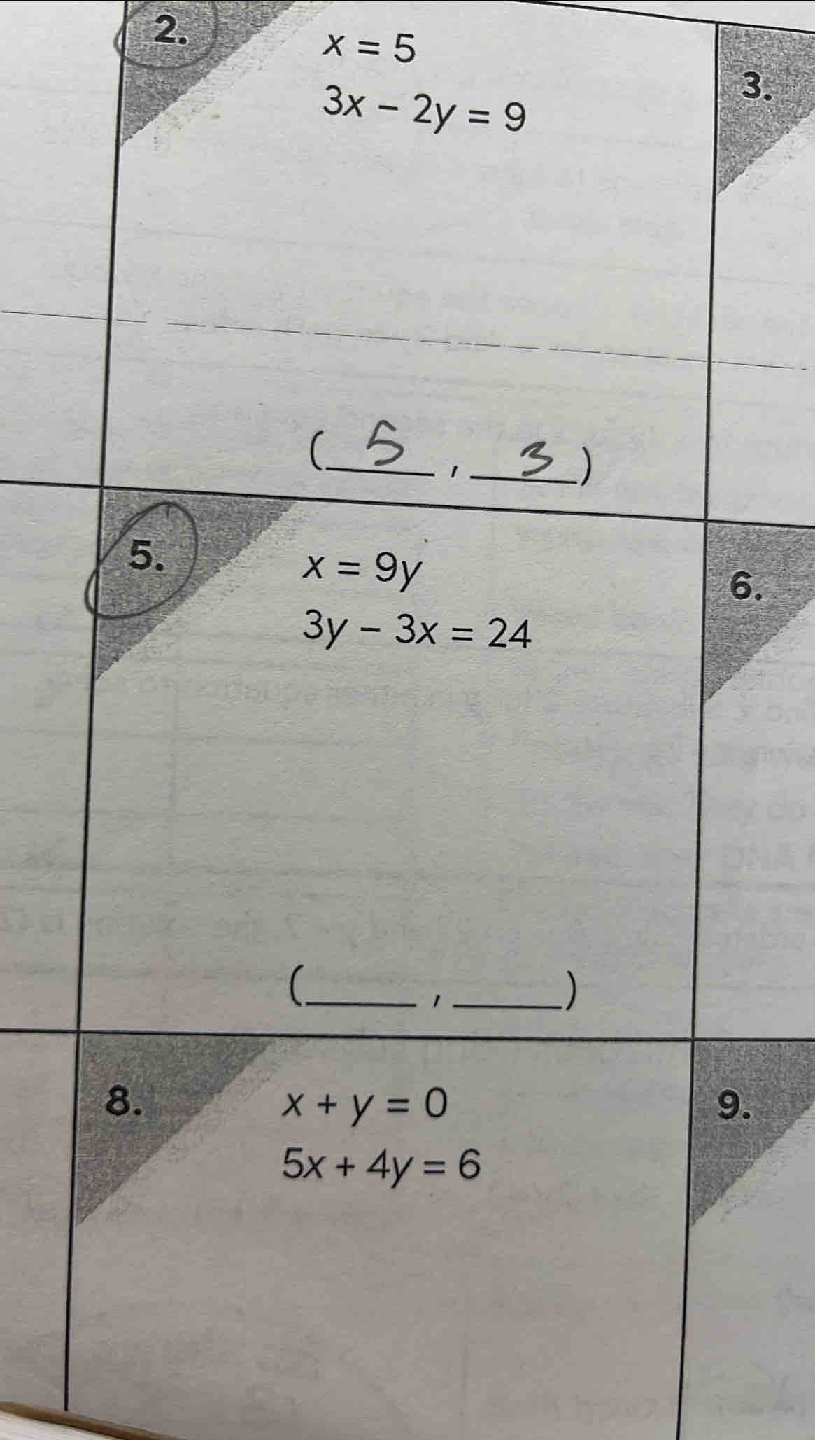 x=5
3.
.
.