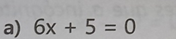 6x+5=0