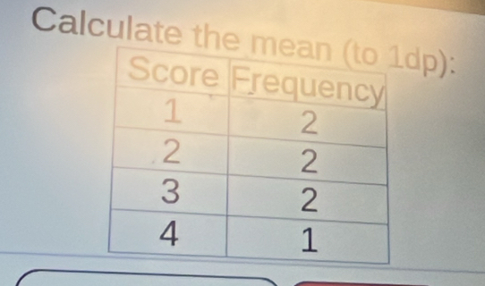 Calculate thedp):