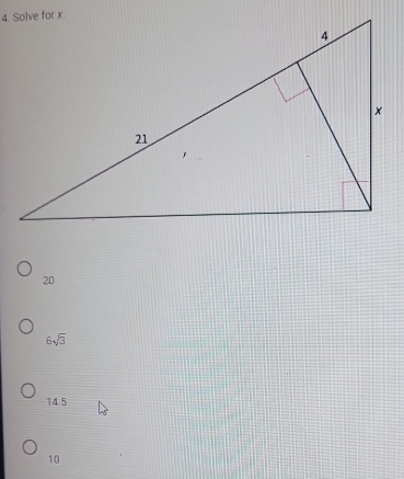 20
6sqrt(3)
14.5
10