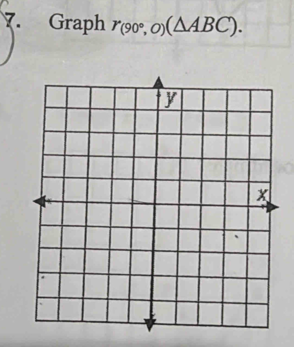 Graph r_(90°,0)(△ ABC).