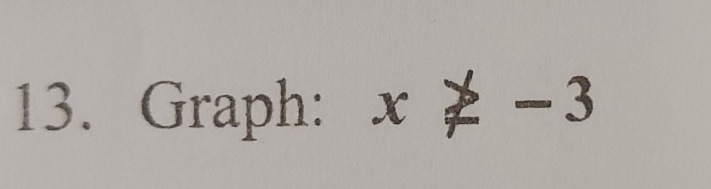 Graph: x≥ -3