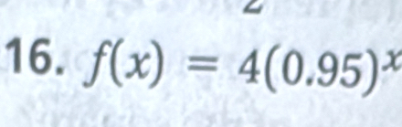 f(x)=4(0.95)^x