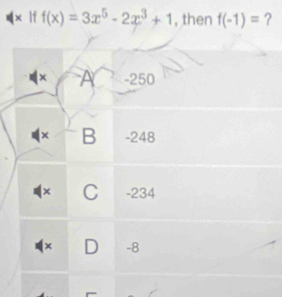 × lf f(x)=3x^5-2x^3+1 , then f(-1)= ?