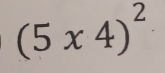 (5* 4)^2