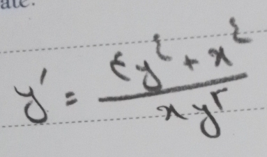 y'= (cy^2+x^2)/xyr 