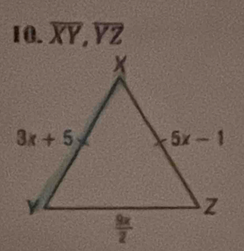 overline XY,overline YZ