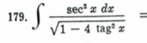 ∈t  sec^2xdx/sqrt(1-4tag^2x) =