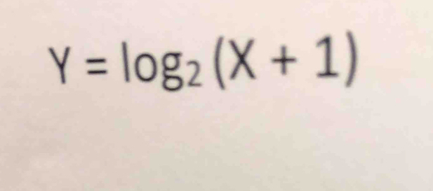 Y=log _2(X+1)