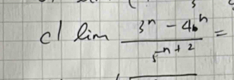 cl limlimits  (3^n-4^n)/5^(n+2) =