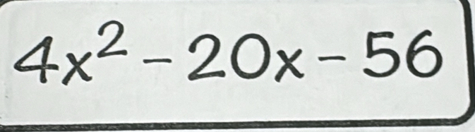 x² - 20x - 56