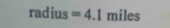 radius =4.1° r niles