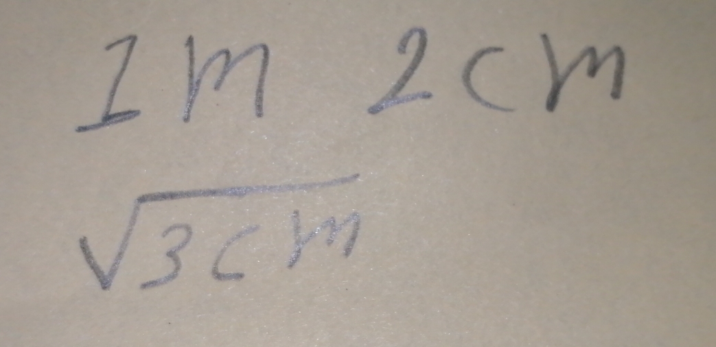 ∠ m 2cm
sqrt(36m)