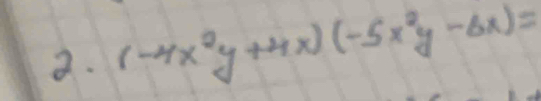 (-4x^2y+4x)(-5x^2y-6x)=