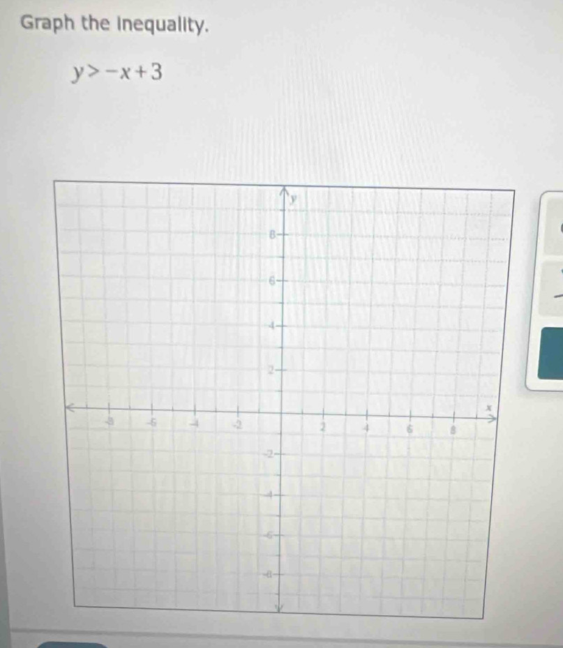 Graph the Inequality.
y>-x+3