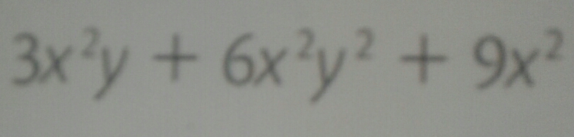 3x^2y+6x^2y^2+9x^2