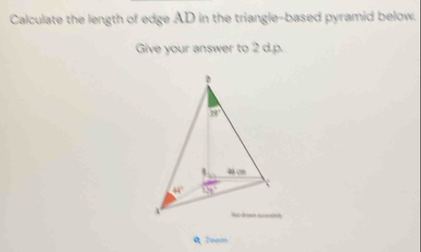 Solved: Calculate the length of edge AD in the triangle-based pyramid ...