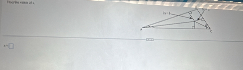 Find the value of x
x°□
