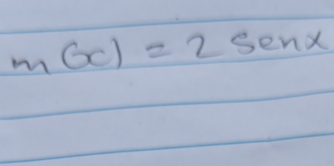 m(x)=2sec x