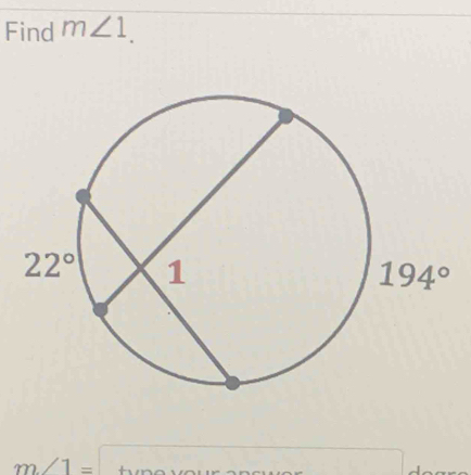 Find m∠ 1.
m∠ 1= t   n