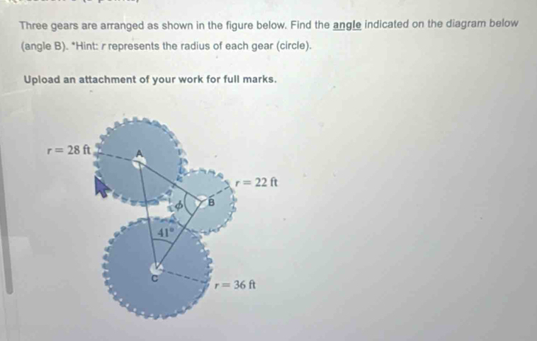 Solved: Three gears are arranged as shown in the figure below. Find the ...