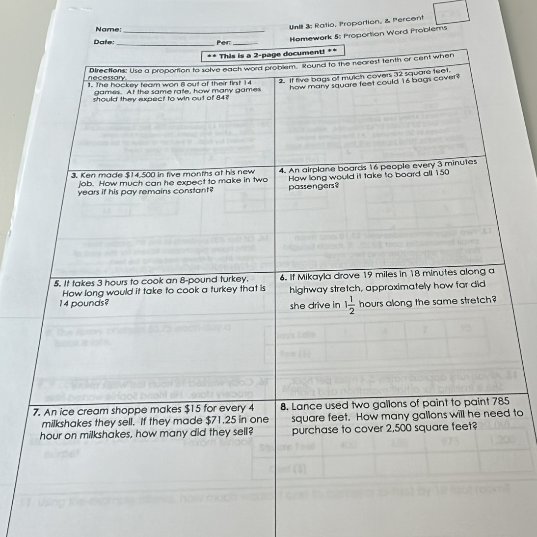 Ratio, Proportion, & Percent
to