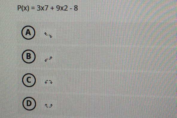 P(x)=3* 7+9* 2-8
A
B
D