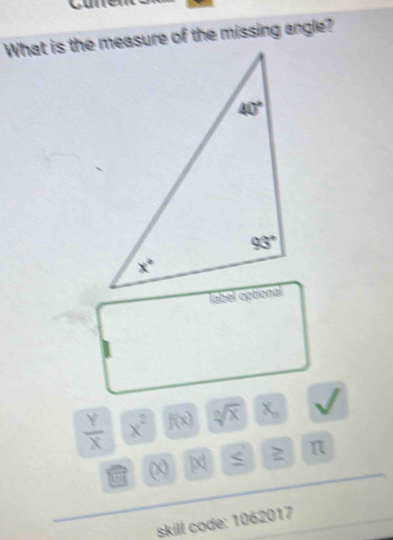 J
 Y/X  x^2 f(x) sqrt[n](x) X_n sqrt()
X ≤ 2 π
skill code: 1062017