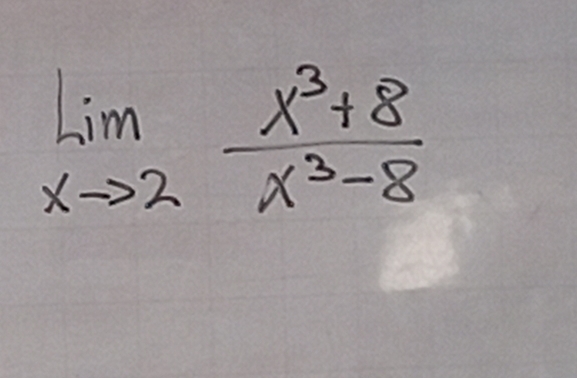 limlimits _xto 2 (x^3+8)/x^3-8 