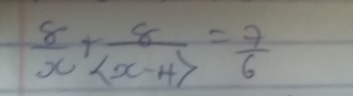  8/x + 8/2x-47 = 7/6 