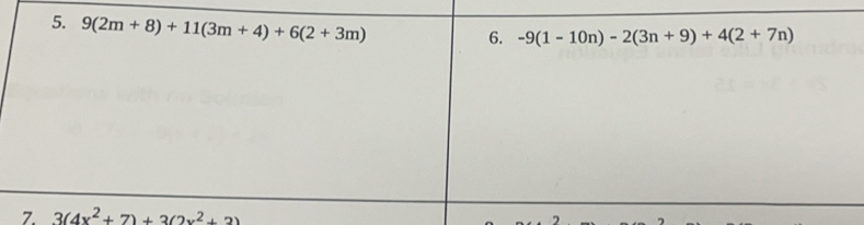 3(4x^2+7)+3(2x^2+2)