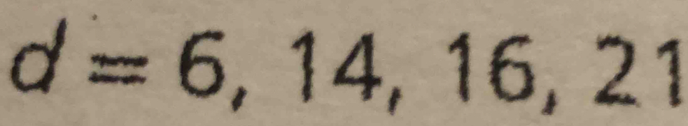 d=6,14,16,21