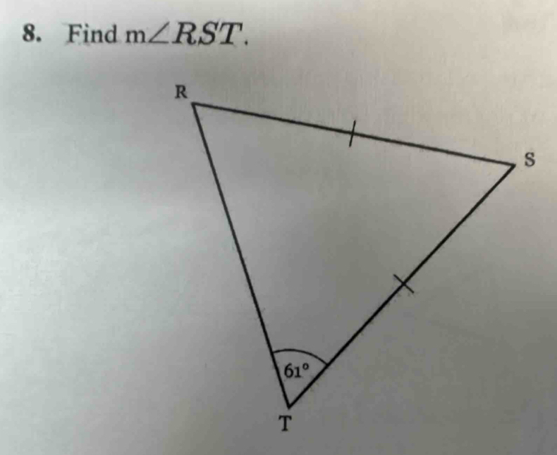 Find m∠ RST.