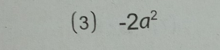 (3) -2a^2