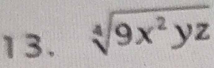 sqrt[4](9x^2yz)