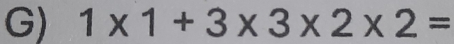 1* 1+3* 3* 2* 2=