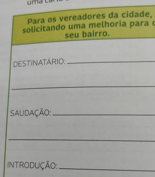 uma ca
e,
a c