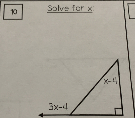 Solve for x: