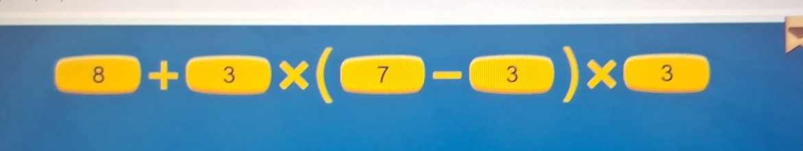 square 8+3* (7-3)* 3