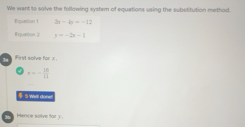 Solved: We want to solve the following system of equations using the ...